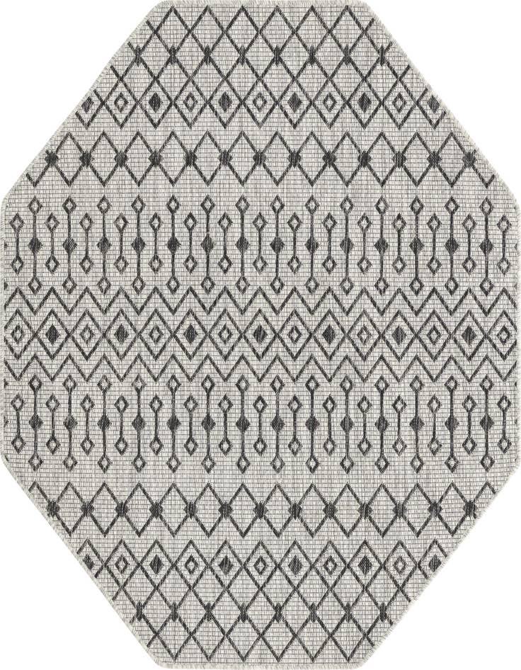 Detail image of 5' 3 x 5' 3 Easy-Clean Lattice Indoor / Outdoor Octagon Rug