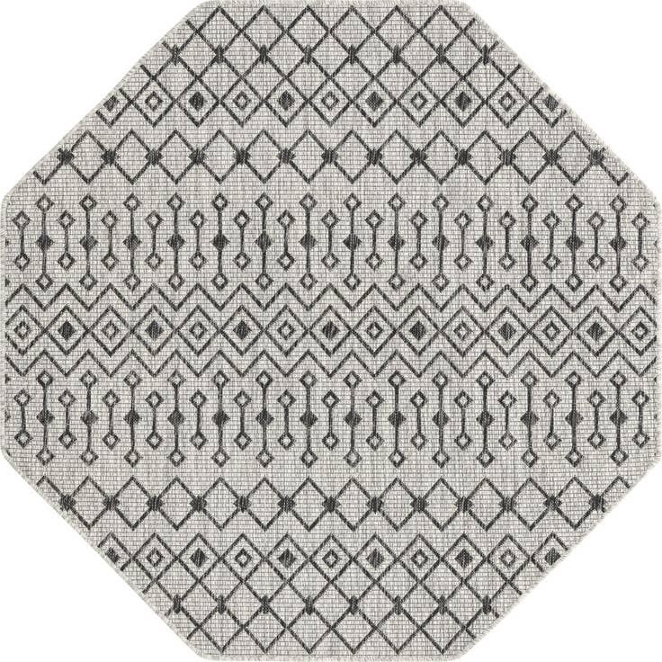 Detail image of 5' 3 x 5' 3 Easy-Clean Lattice Indoor / Outdoor Octagon Rug