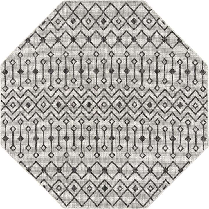 7' 10 x 7' 10 Easy-Clean Trellis Indoor / Outdoor Octagon Rug