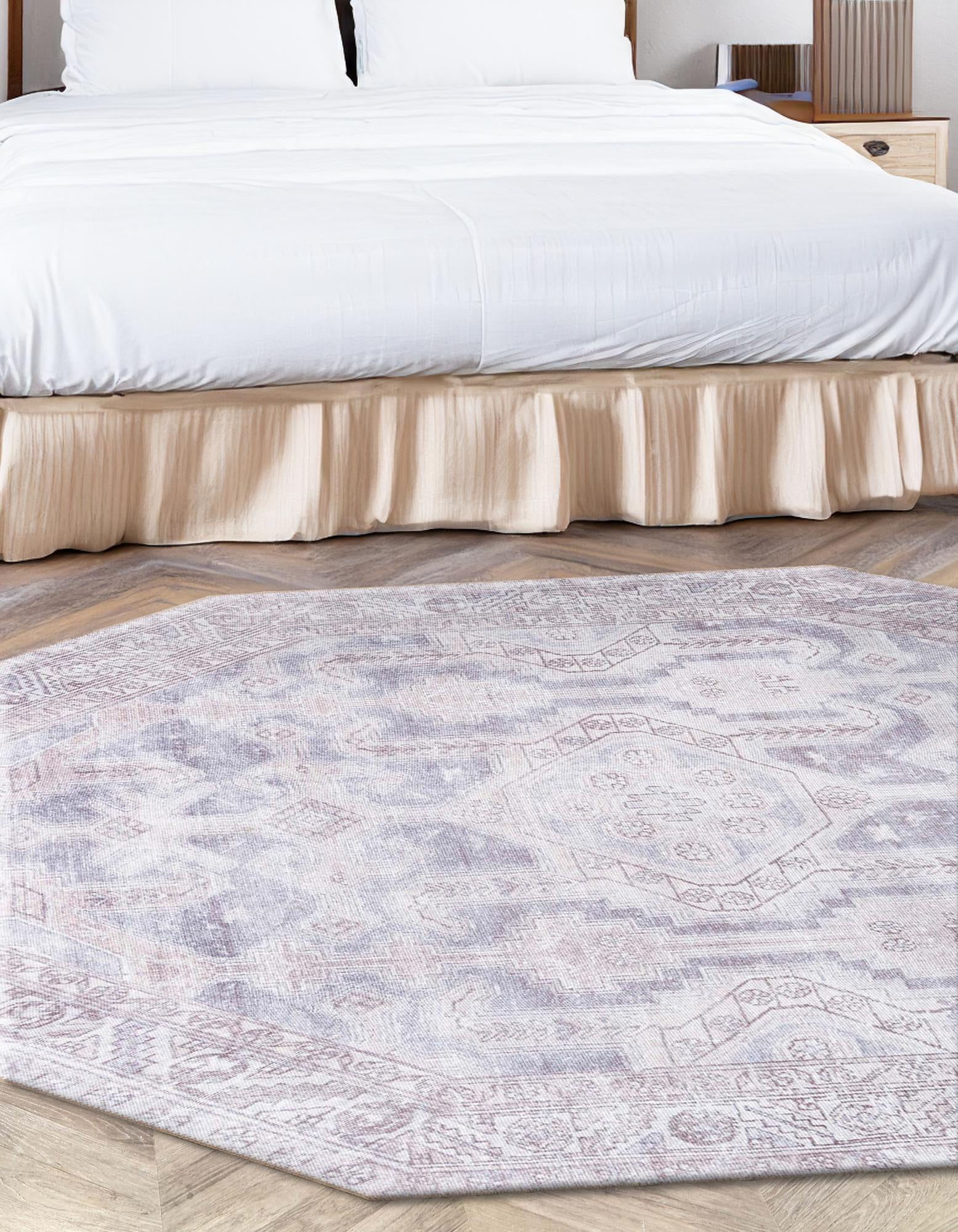 7' 6 x 7' 6 Washable Timeless Octagon Rug
