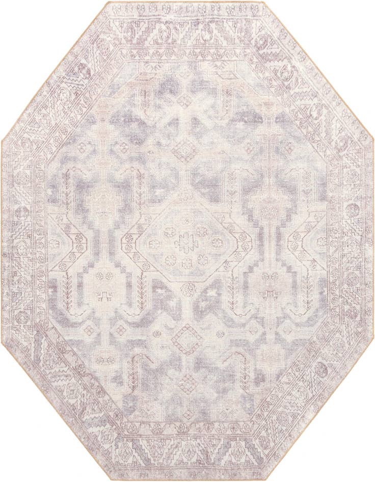 Detail image of 7' 6 x 7' 6 Washable Timeless Octagon Rug