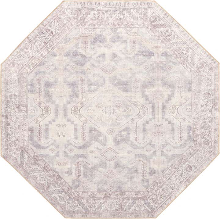 7' 6 x 7' 6 Washable Timeless Octagon Rug