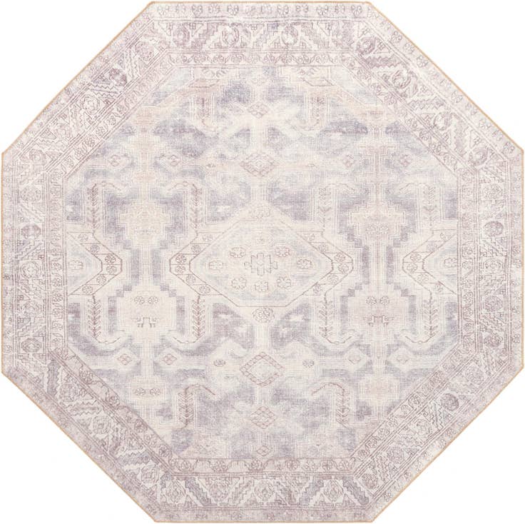 Detail image of 7' 6 x 7' 6 Washable Timeless Octagon Rug