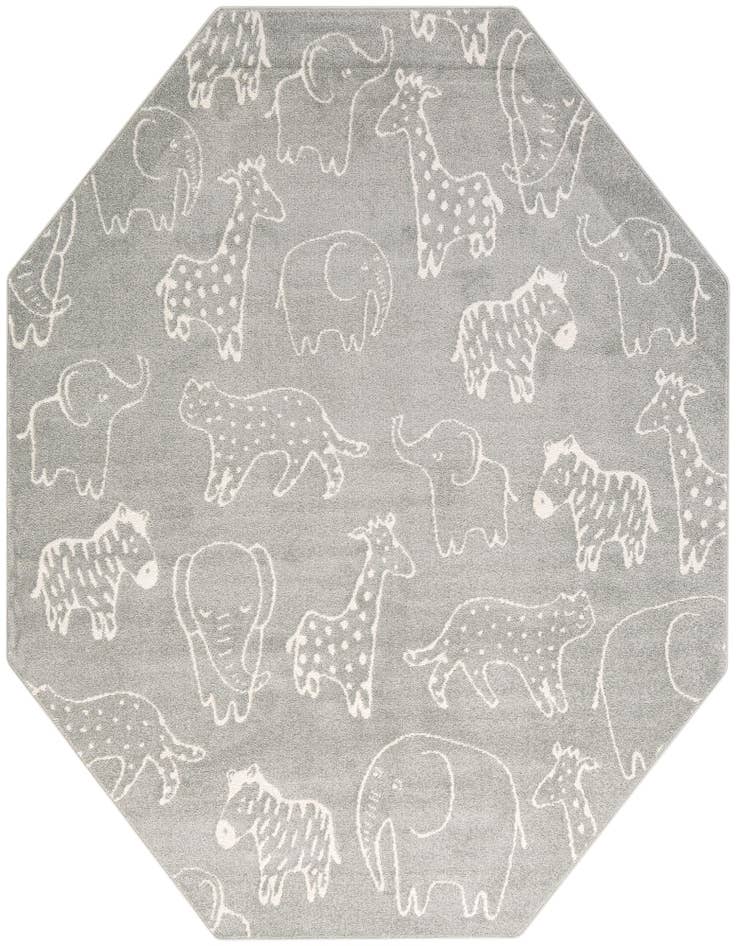 Detail image of 7' 10 x 7' 10 Whimsy Kids Octagon Rug