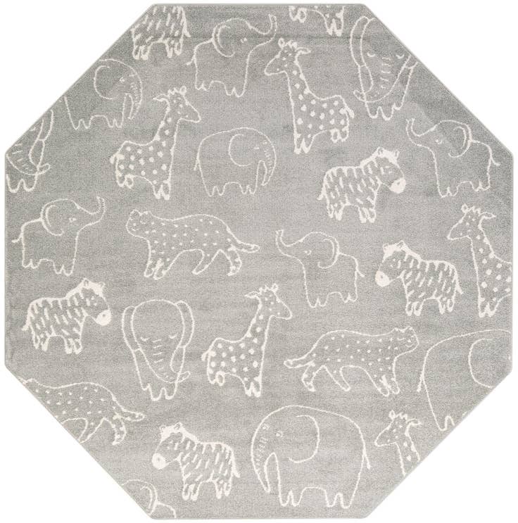 Detail image of 7' 10 x 7' 10 Whimsy Kids Octagon Rug