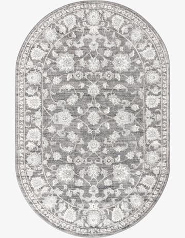Gray Boston Oval Rug