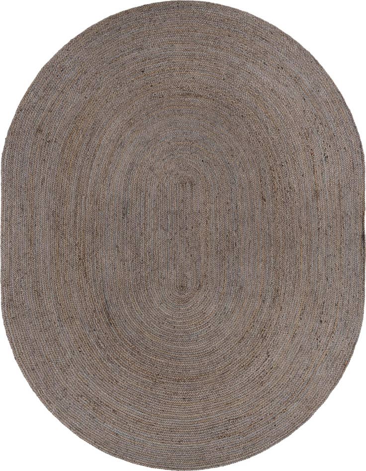 Detail image of 8' x 10' Handmade Braided Jute Oval Rug