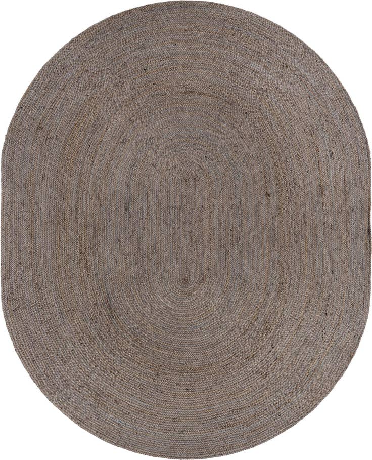 Detail image of 8' x 10' Handmade Braided Jute Oval Rug
