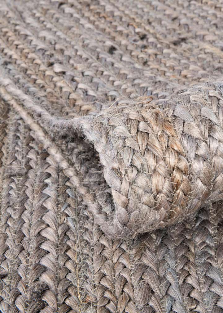 8' x 10' Handmade Braided Jute Oval Rug