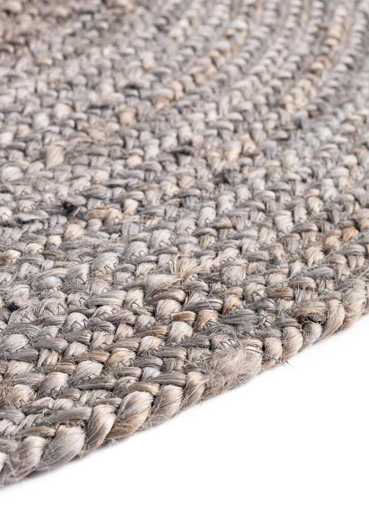 8' x 10' Handmade Braided Jute Oval Rug