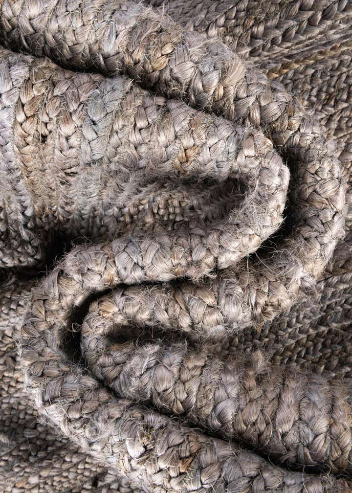 8' x 10' Handmade Braided Jute Oval Rug