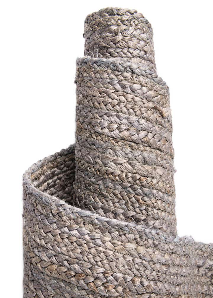 8' x 10' Handmade Braided Jute Oval Rug