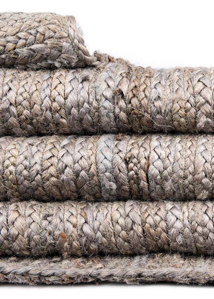 8' x 10' Handmade Braided Jute Oval Rug