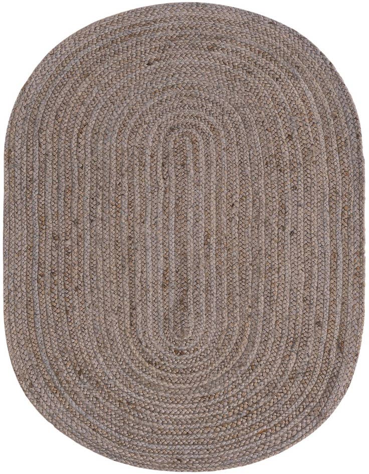 Detail image of 3' 3 x 5' 1  Hand Braided Jute Oval Rug