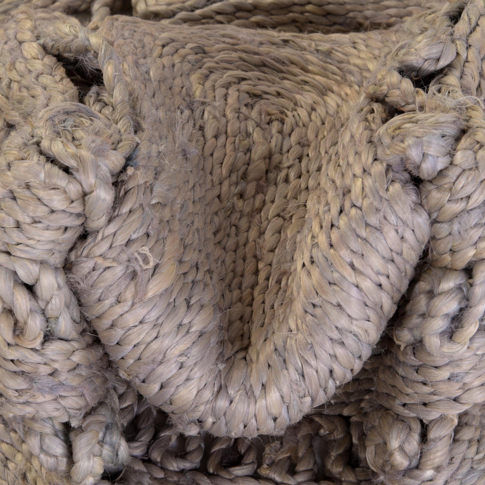 2' x 3' 1 Handmade Braided Jute Oval Rug