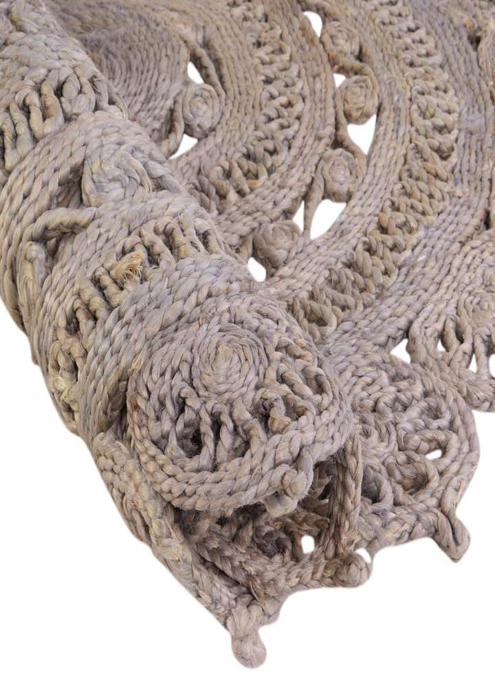 2' x 3' 1 Handmade Braided Jute Oval Rug