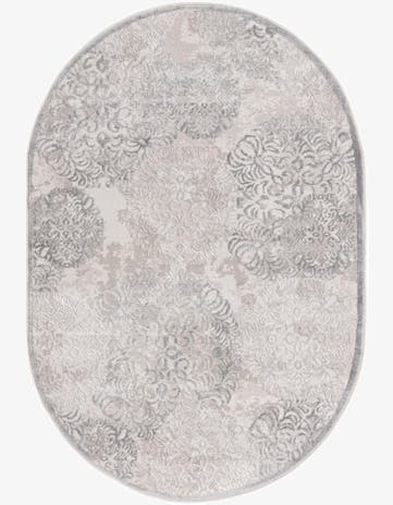 Gray Derbyshire Oval Rug