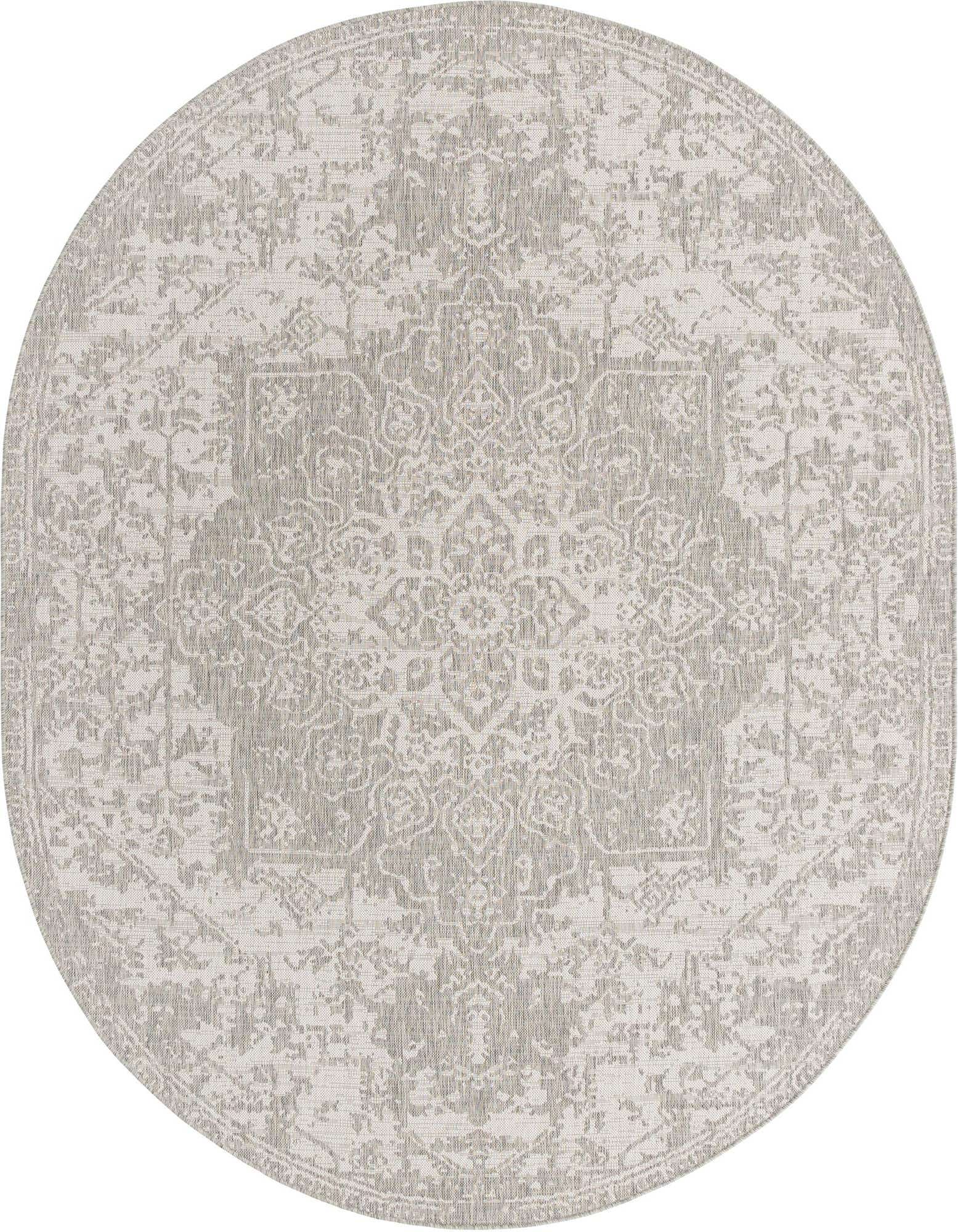 7' 10 x 10' Easy-Clean Jill Zarin Dubai Indoor / Outdoor Oval Rug