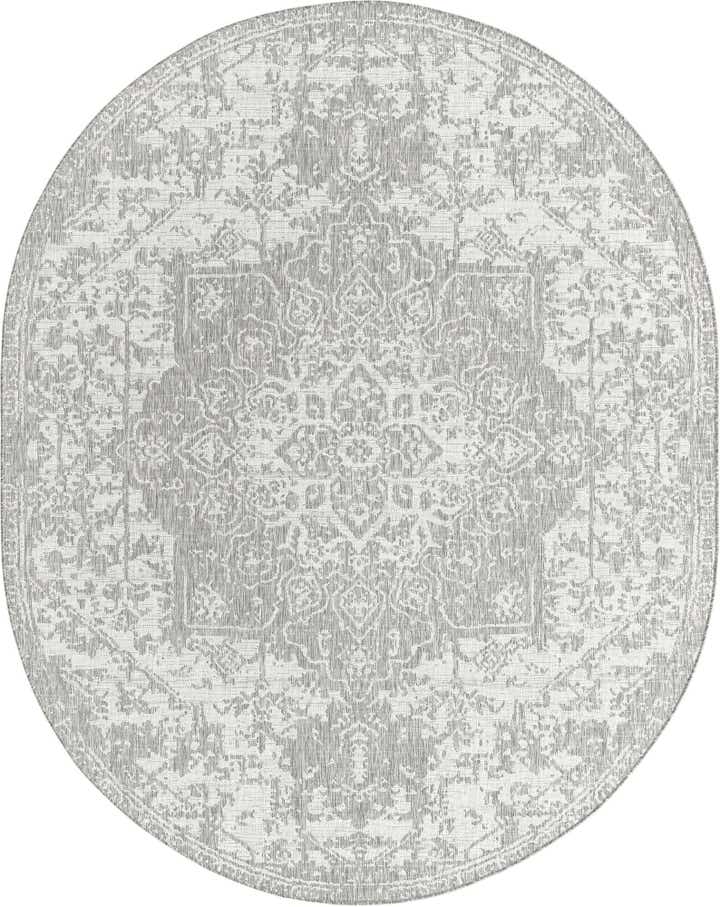 7' 10 x 10' Easy-Clean Jill Zarin Dubai Indoor / Outdoor Oval Rug