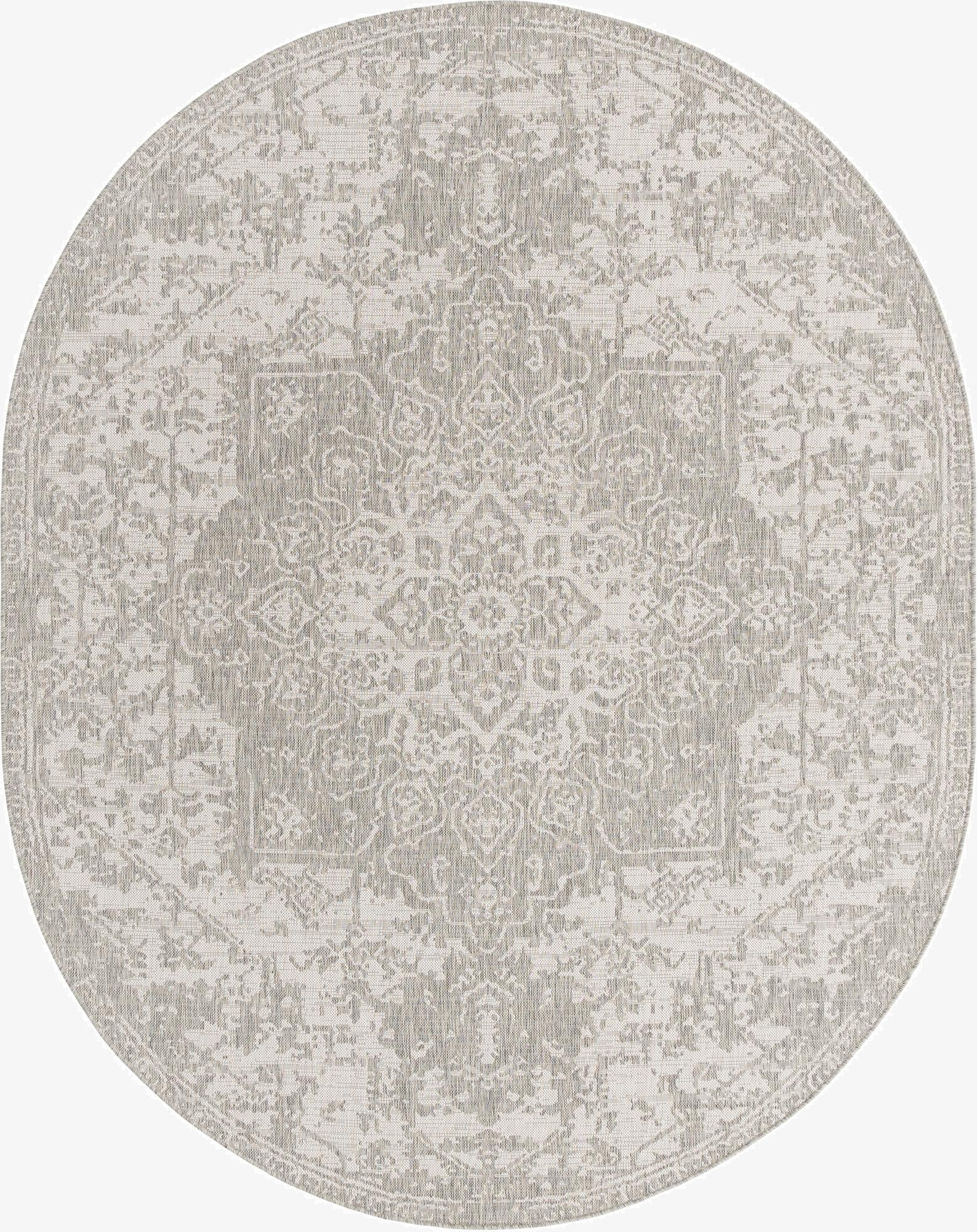 7' 10 x 10'  Washable Jill Zarin Dubai Indoor / Outdoor Oval Rug