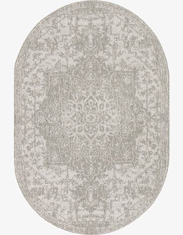 5' 3 x 8' Easy-Clean Jill Zarin Dubai Indoor / Outdoor Oval Rug