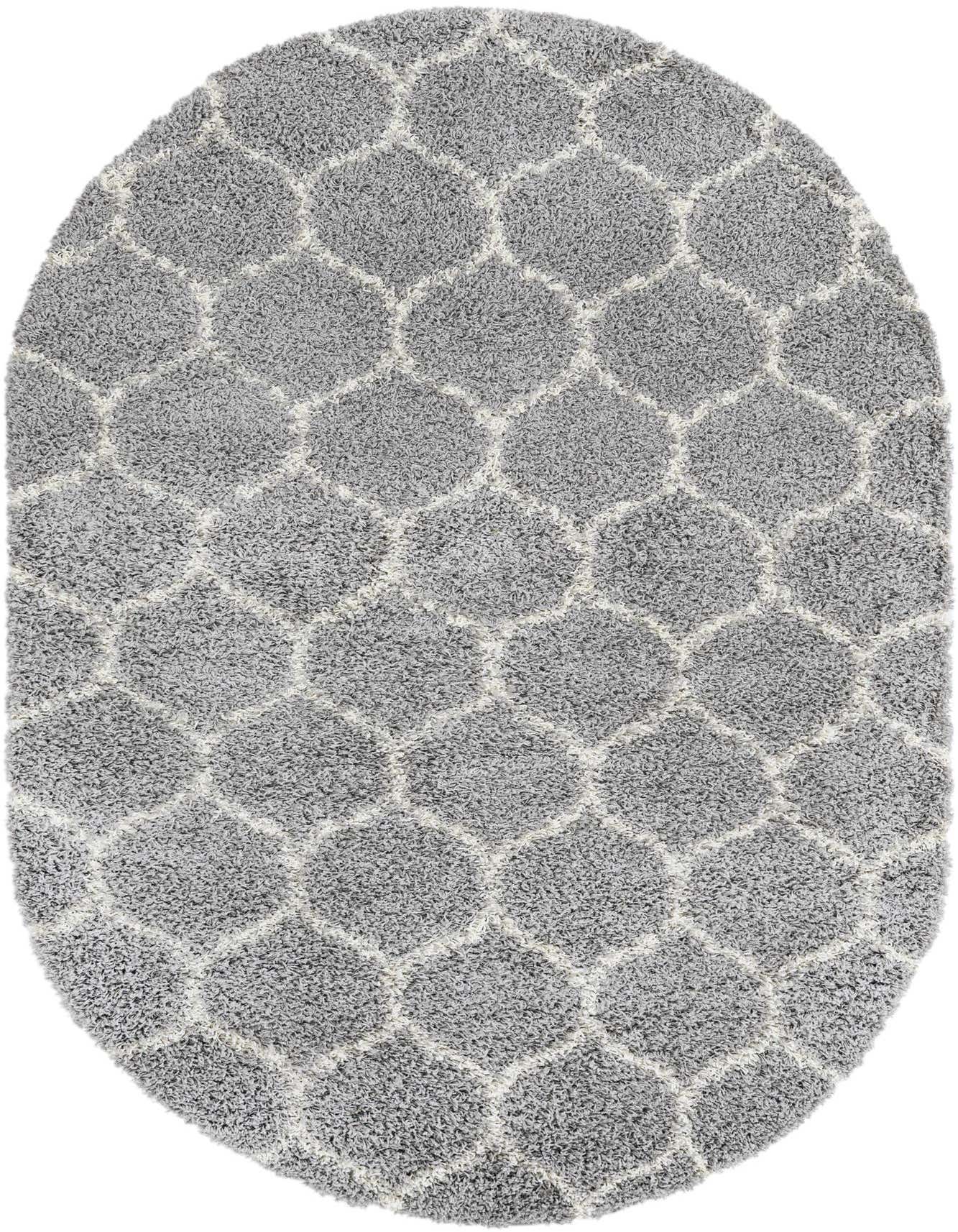 Primary image of 160cm x 245cm Trellis Shag Oval Rug