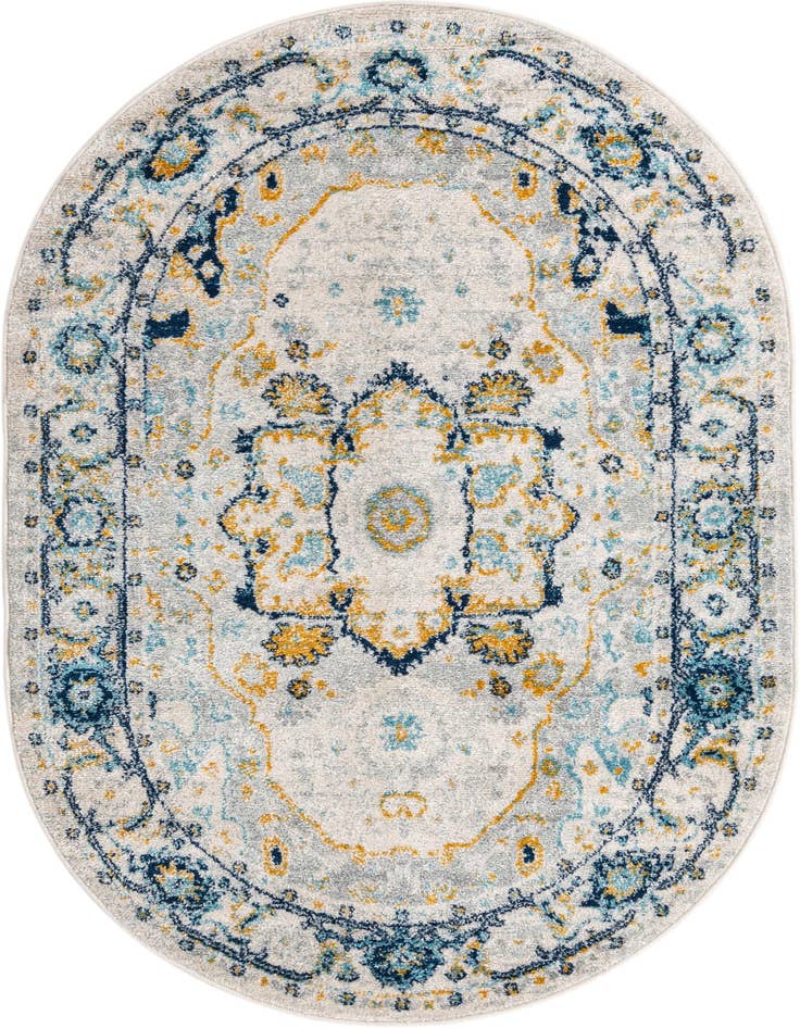 Detail image of 4' x 6' Madeline Vintage Oval Rug
