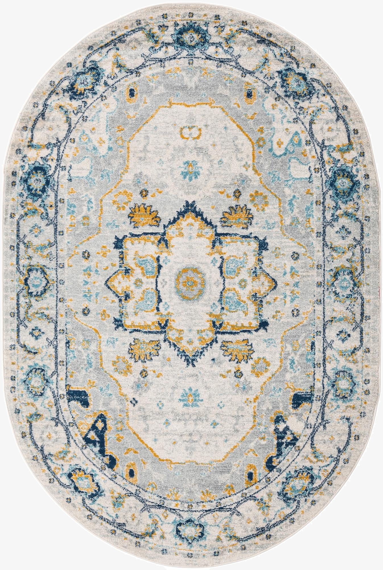 5' 3 x 8' Madeline Vintage Oval Rug