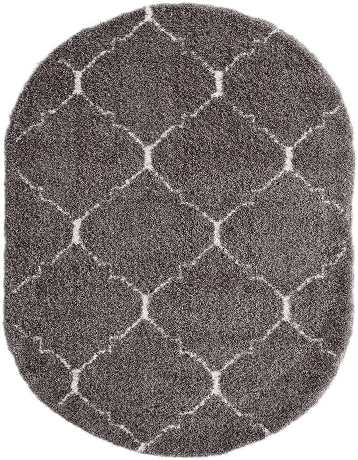Detail image of 5' 3 x 8' Moroccan Shag Oval Rug