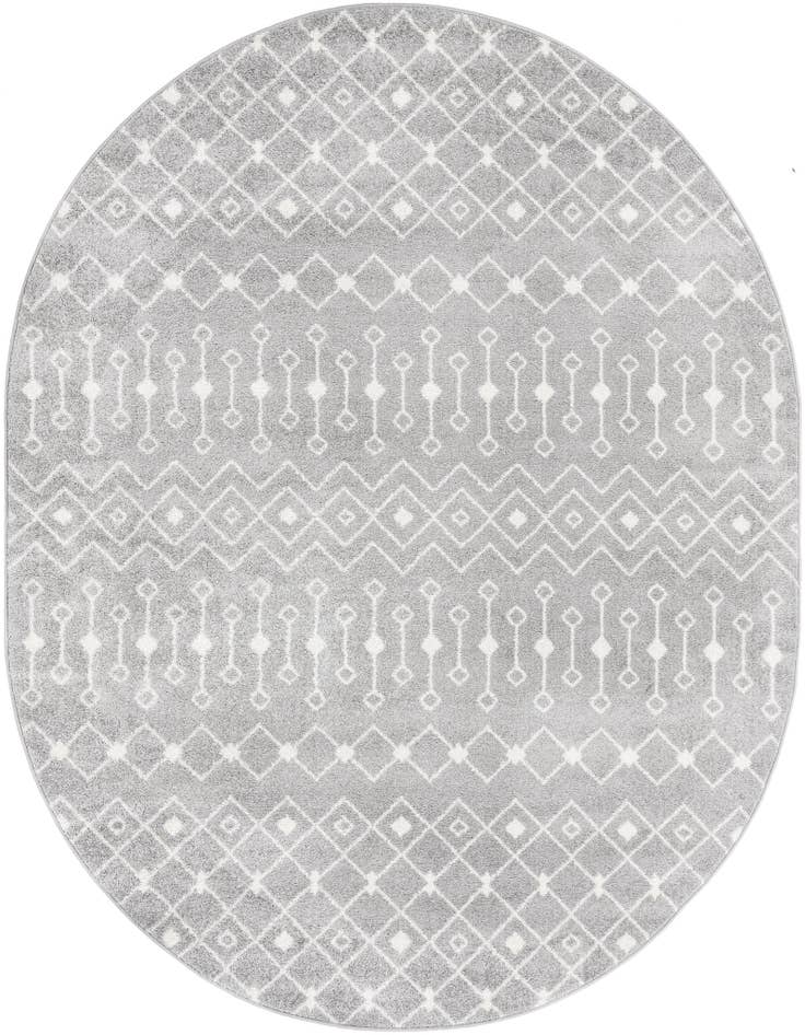 Detail image of 7' 10 x 10' Moroccan Trellis Oval Rug