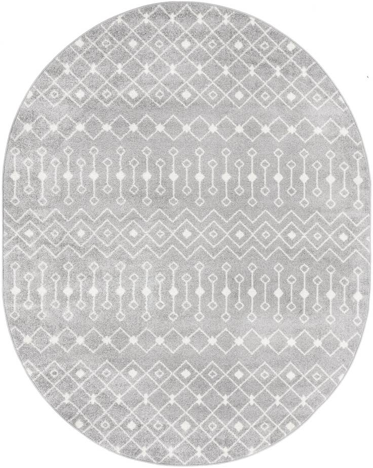 Detail image of 7' 10 x 10' Moroccan Trellis Oval Rug