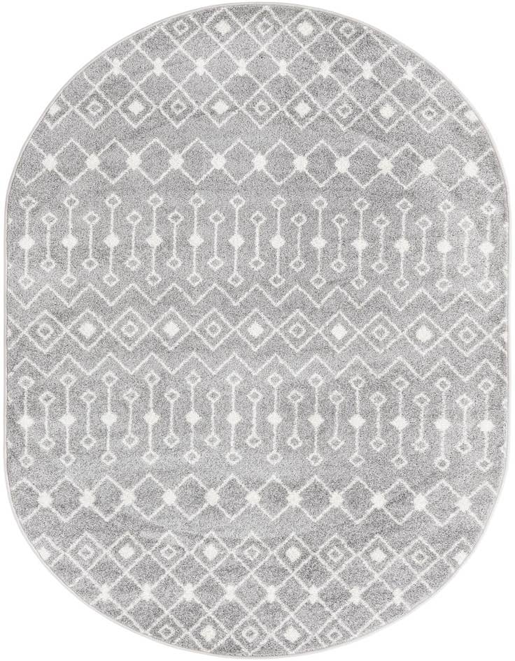 Detail image of 5' 3 x 8' Moroccan Trellis Oval Rug