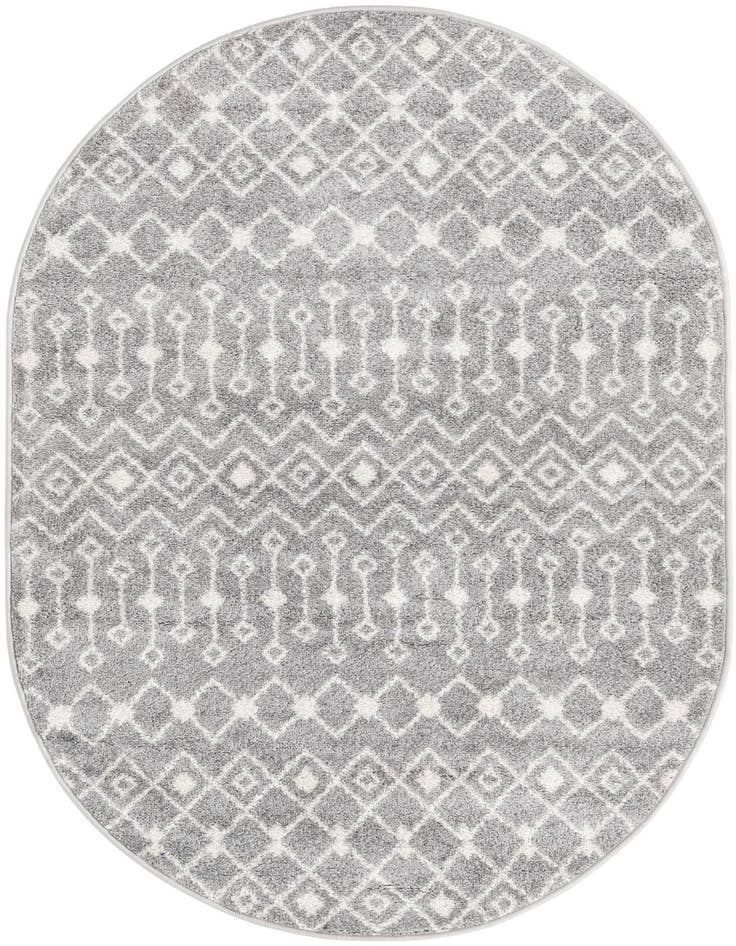Detail image of 4' x 6' Moroccan Trellis Oval Rug
