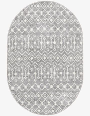 4' x 6' Moroccan Trellis Oval Rug