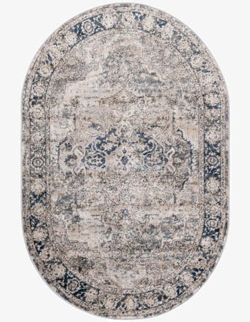 Gray Oregon Oval Rug