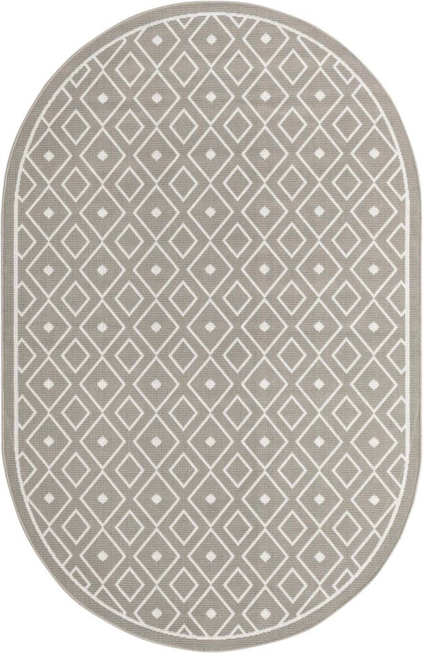 Detail image of 5' 3 x 8' Easy-Clean Lattice Indoor / Outdoor Oval Rug