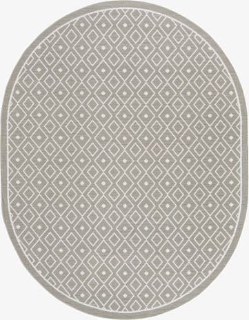 7' 10 x 10' Easy-Clean Trellis Indoor / Outdoor Oval Rug