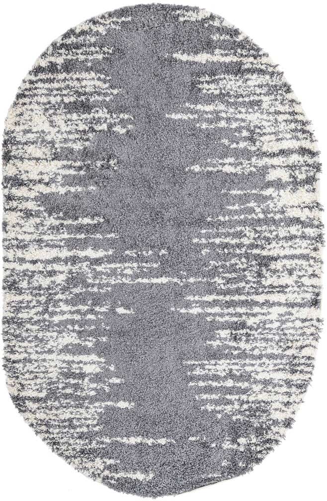 5' 3 x 8' Serenity Shag Oval Rug