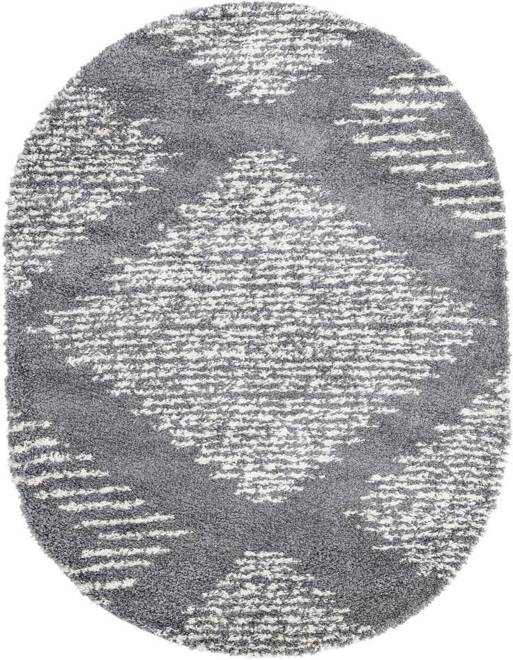 Detail image of 5' 3 x 8' Serenity Shag Oval Rug