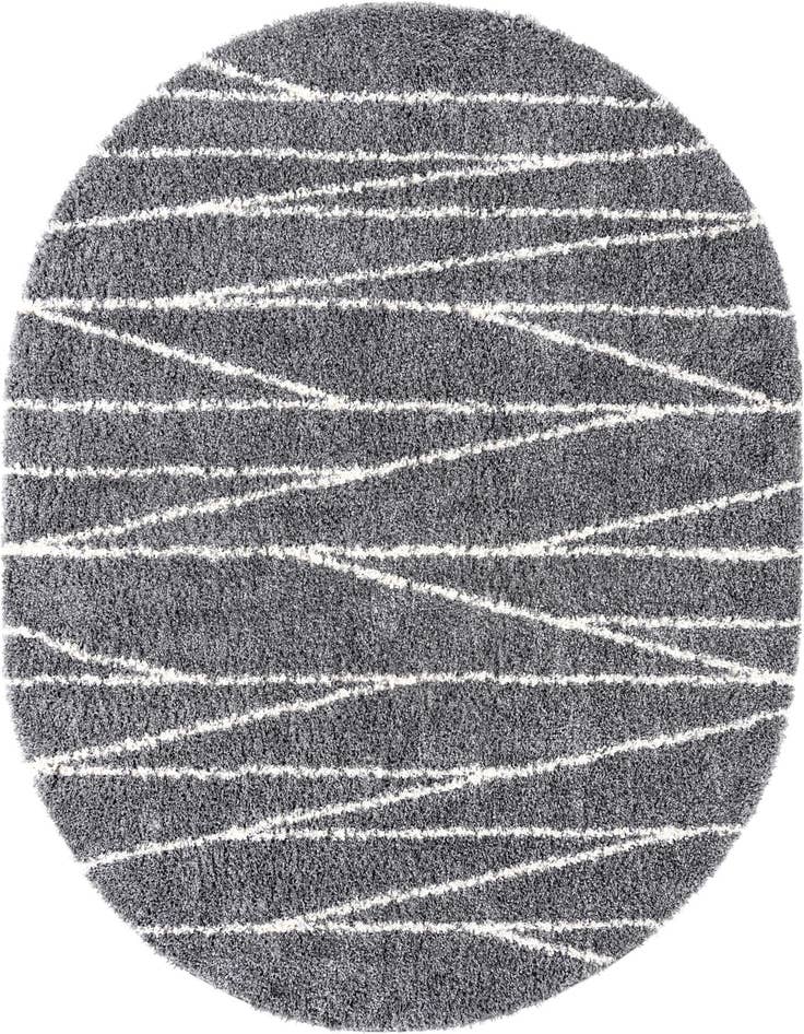 Detail image of 5' 3 x 8' Serenity Shag Oval Rug