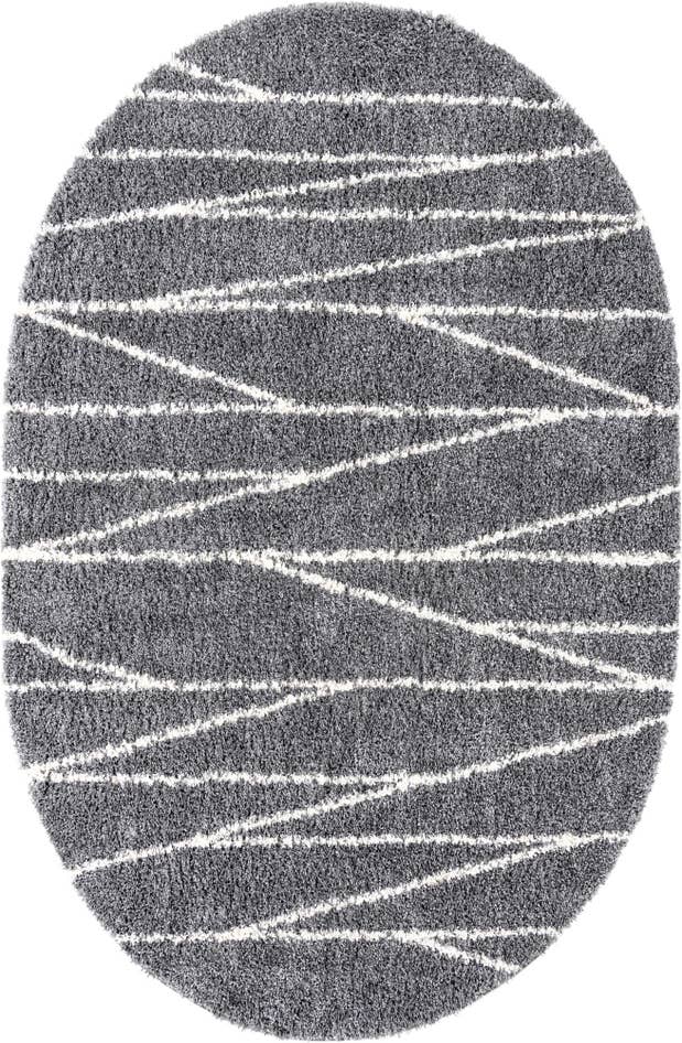 Detail image of 5' 3 x 8' Serenity Shag Oval Rug