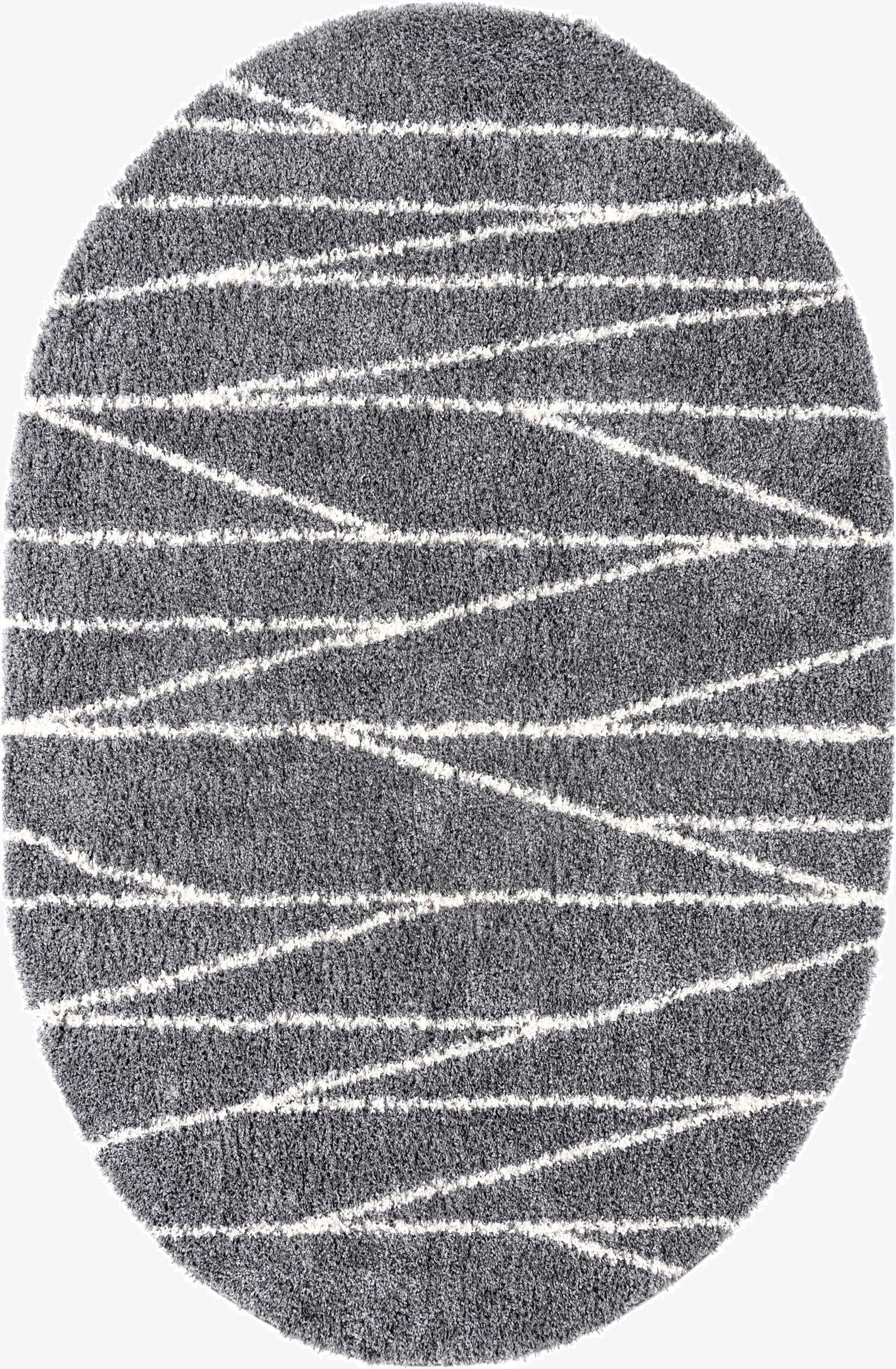 5' 3 x 8' Serenity Shag Oval Rug