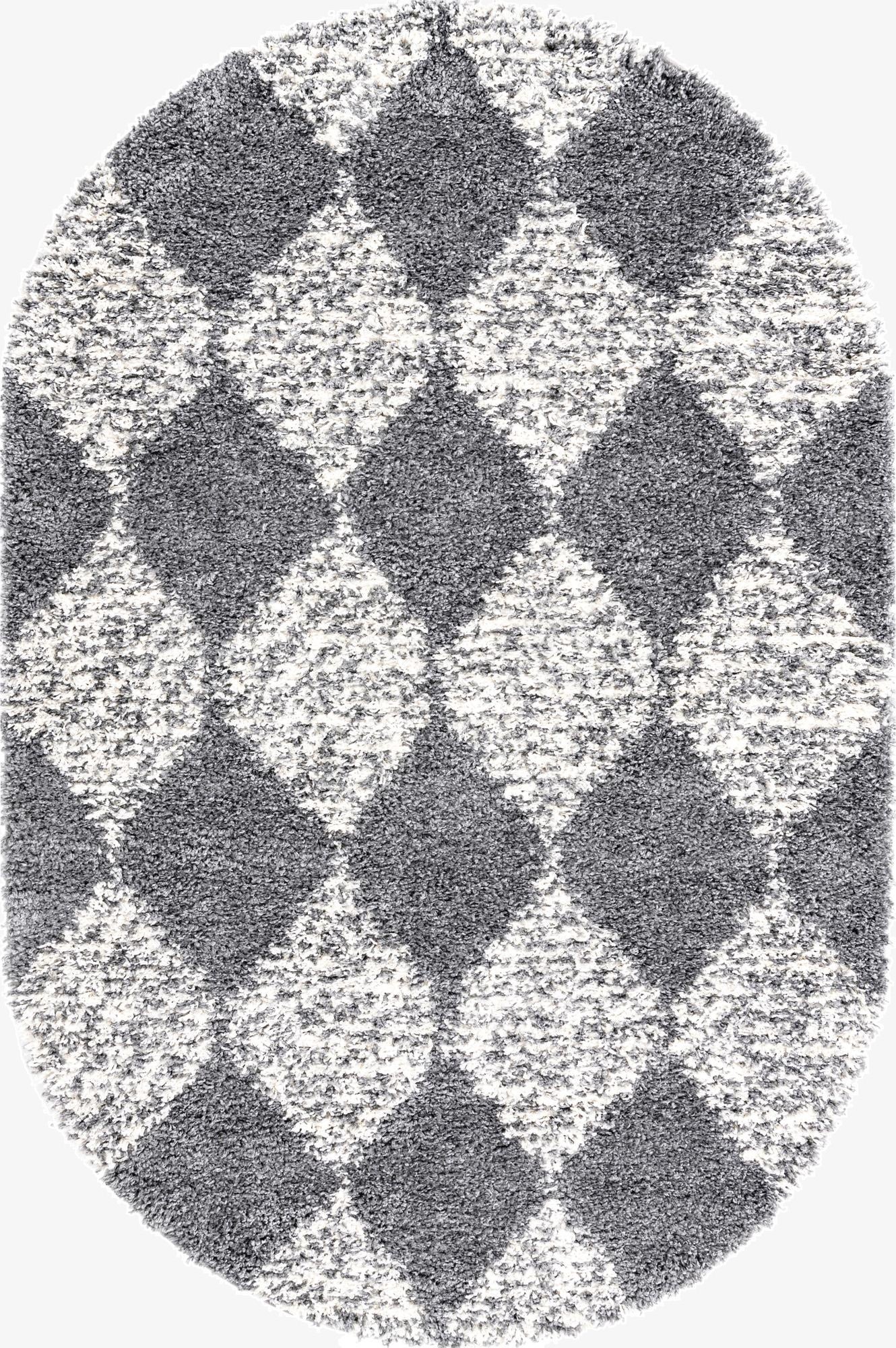 5' 3 x 8' Serenity Shag Oval Rug