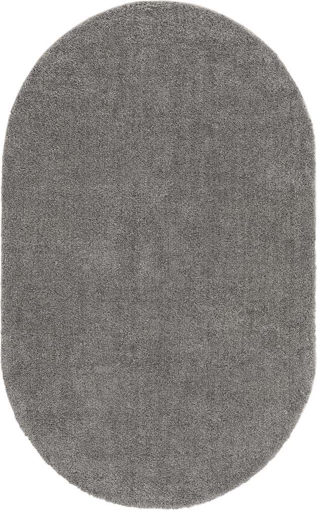 150cm x 245cm Einfarbiger Frieze Oval Teppich
