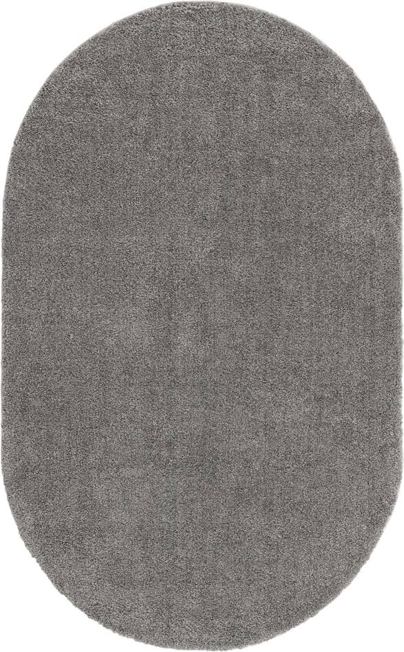 Detailansicht von 150cm x 245cm Einfarbiger Frieze Oval Teppich