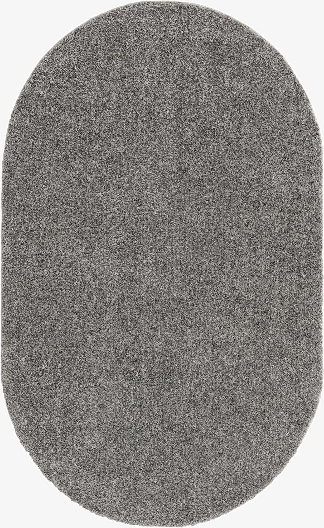 3' 3 x 5' 3 Solid Frieze Oval Rug