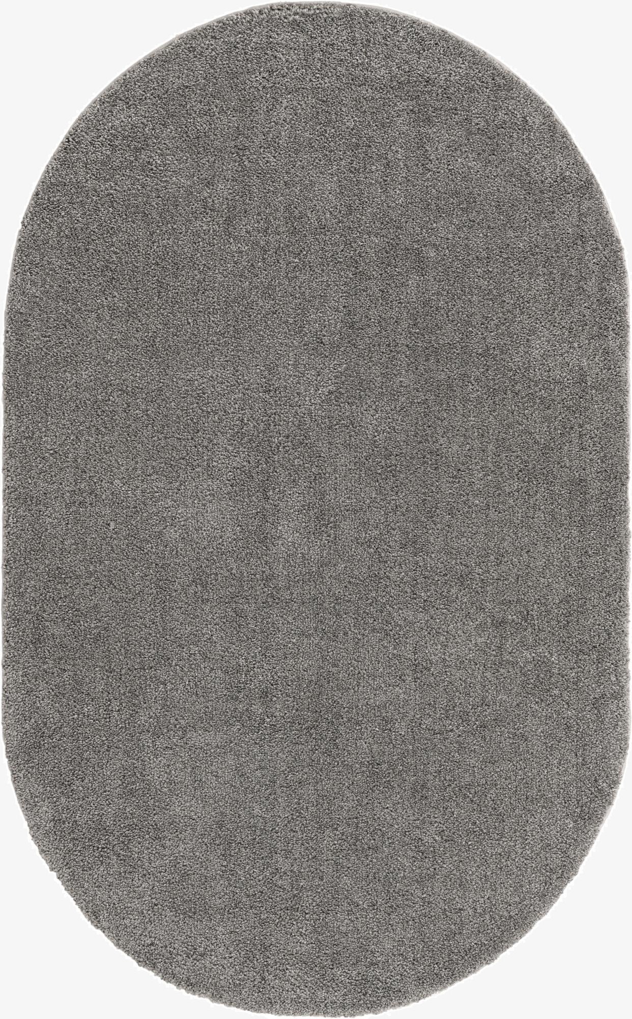 Primary image 5' x 8' Solid Frieze Oval Rug