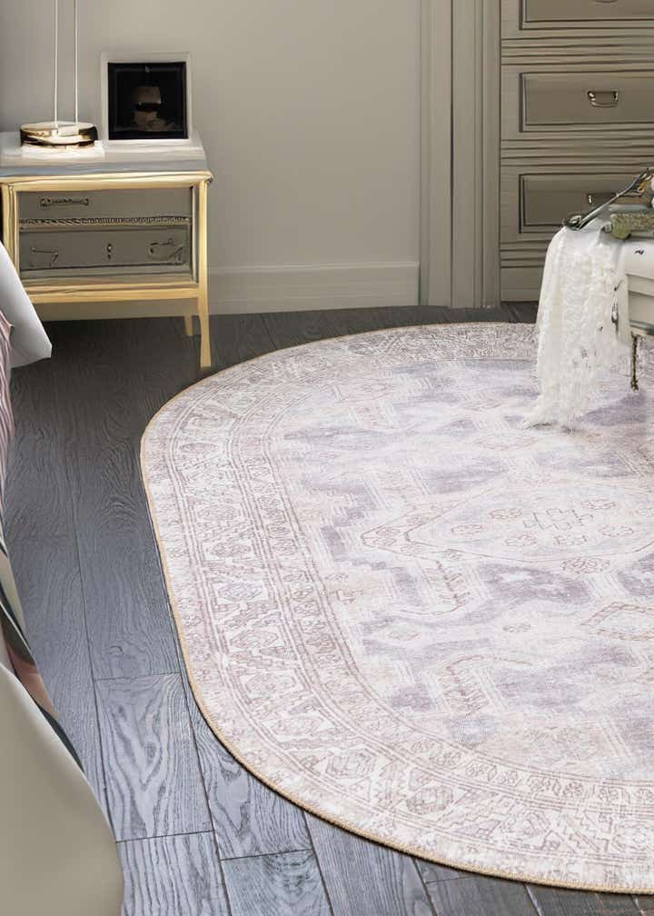 2' x 3' Washable Timeless Oval Rug