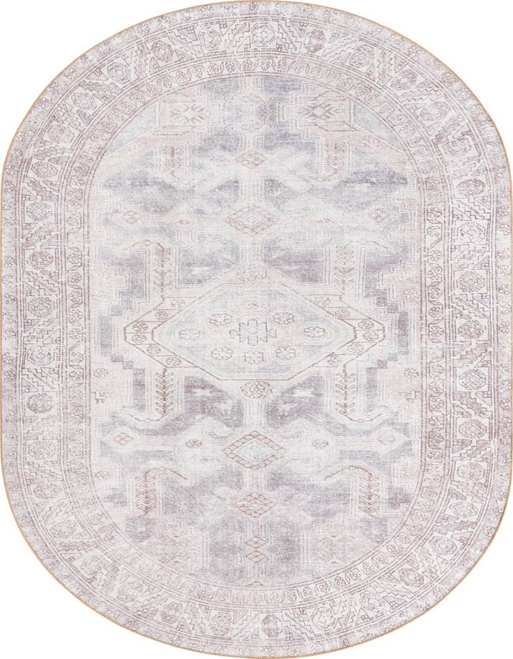 Detail image of 7' 6 x 10' 6 Washable Timeless Oval Rug