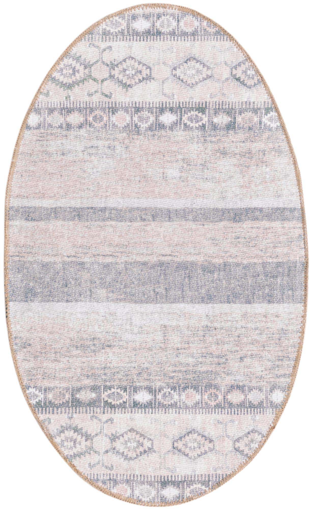 2' x 3' Washable Timeless Oval Rug